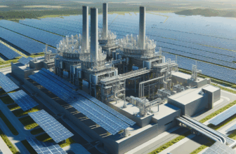 powerstation met zonnepaneel